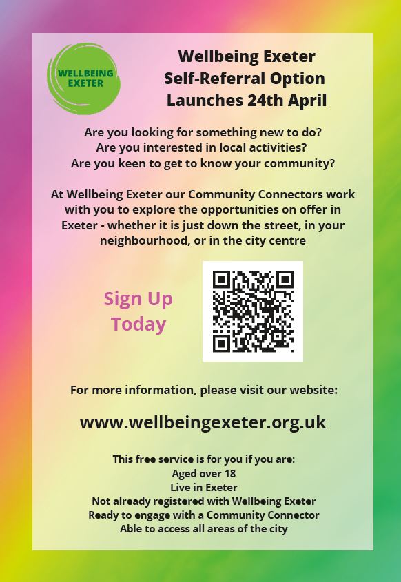 Wellbeing Exeter: Self Referral